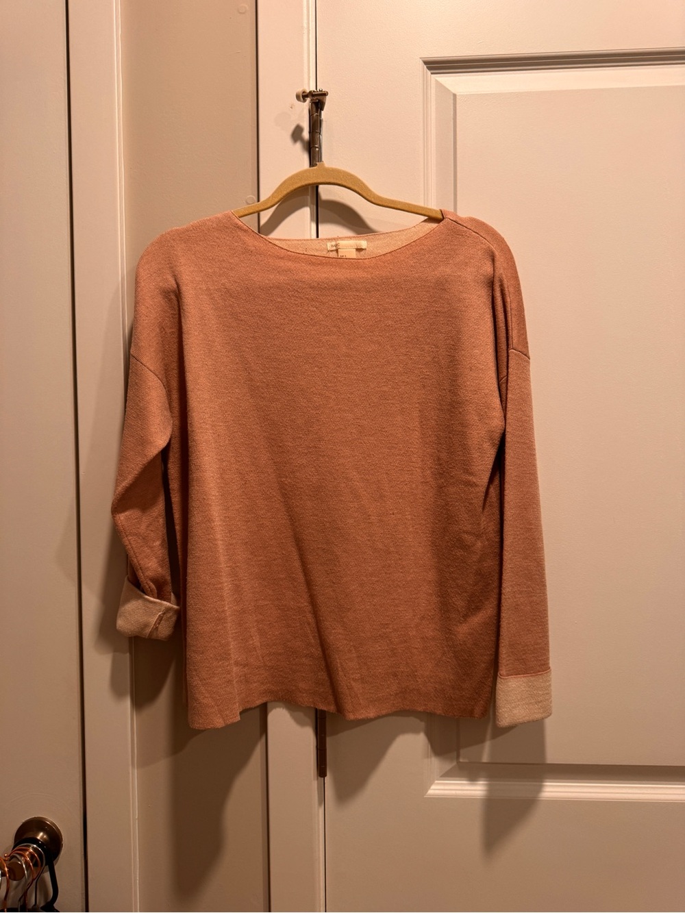 H&M small Long Sleeve Crewneck Top - Dusty Rose